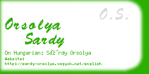 orsolya sardy business card